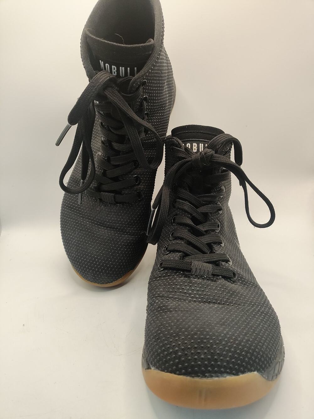 Nobull Outwork High-Top Trainers Men 5, Women 6.5 SuperFabric Black Textured
